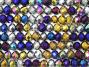 Metallic Mixed Crystal 6mm x 4mm Faceted Roundel
